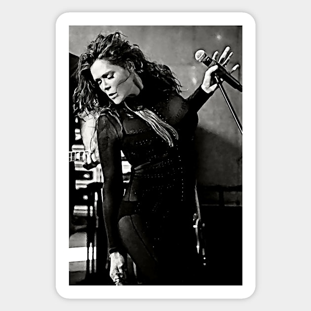 Beth Hart Fire On The Floor Print American Singer Sticker by ZiggyPrint